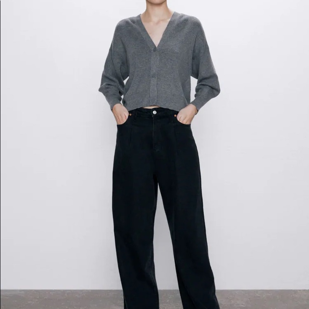 NEW Zara Ribbed Cardigan with Buttons - Picture 6 of 6